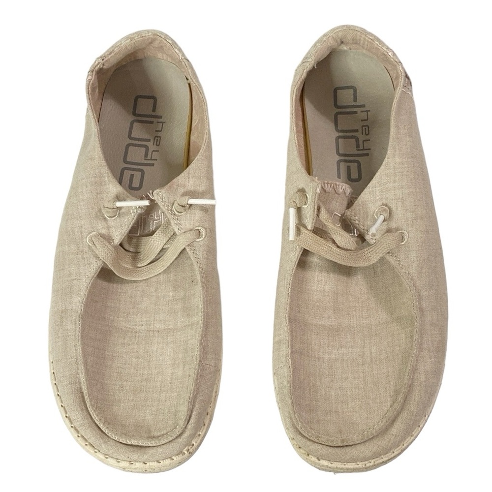 Hey Dude Wendy slip on canvas shoes with embroidery in Dusty Inca size 9